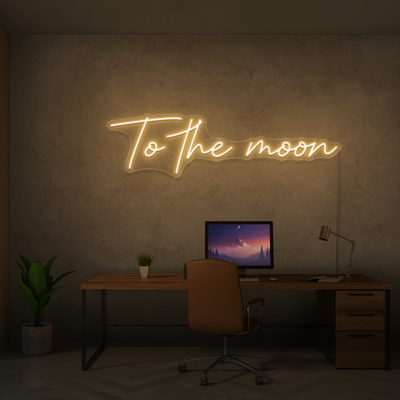 To the Moon Neon Sign